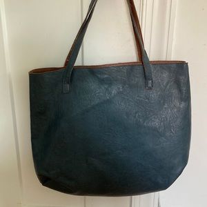Free people reversible bag with removable tiny clutch pocket leather